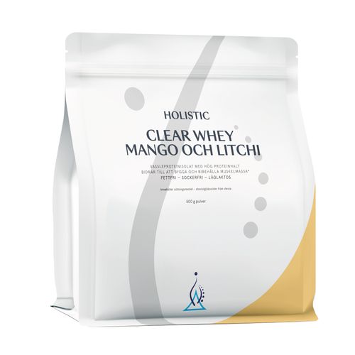 Holistic Clear Whey vassleproteinisolat mango och litchi Proteinpulver 500 g