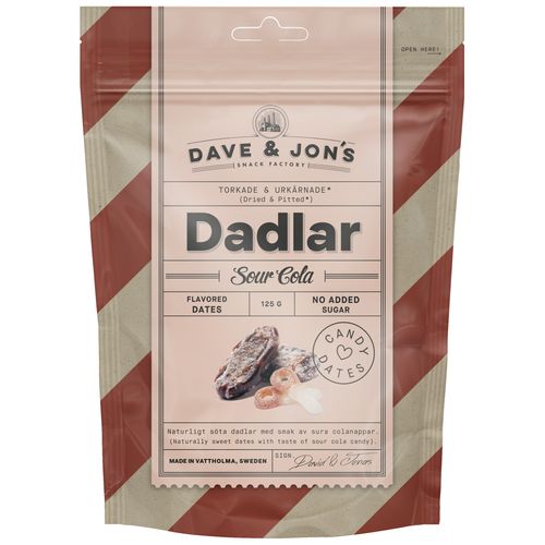 Dave & Jon's Dadlar Sour Cola Dadlar 125 g