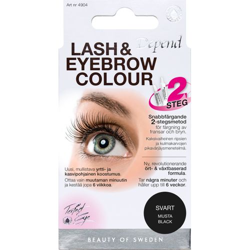 Depend Lash & Eyebrow Svart Färg för ögonbryn och fransar 1 st