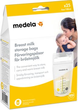 Köp Medela Förvaringspåsar för bröstmjölk 25-p på Kronans Apotek