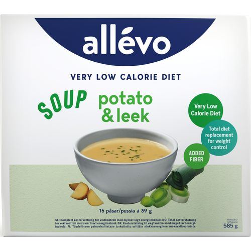 Allévo Soup Potato/Leek VLCD Kostersättning, 15 st