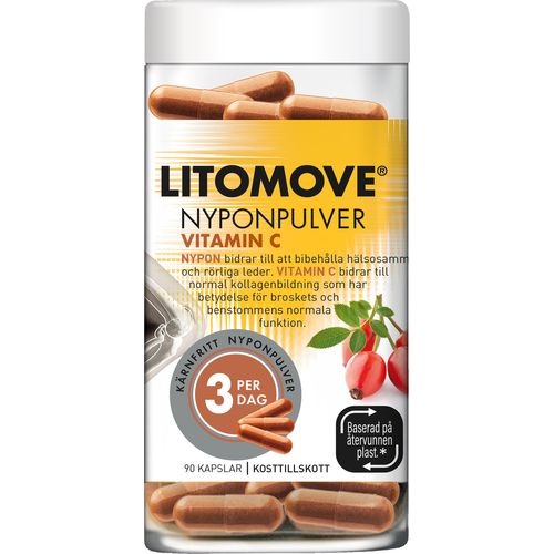 Litomove Nyponpulver Vitamin C Kapsel, 90 st