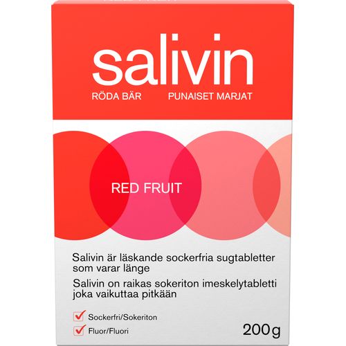 Salivin Röda Bär Muntorrhet Sugtabletter, 200 g